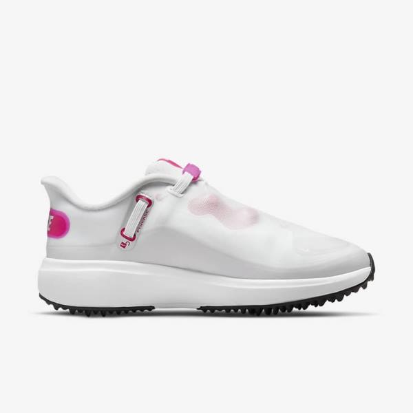 Nike React Ace Tour Golfschuhe Damen Weiß Schwarz Rosa | NK065OHF