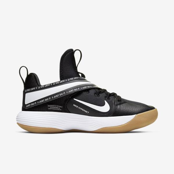 Nike React HyperSet Indoor Court Sportschuhe Damen Schwarz Hellbraun Weiß | NK257GWD