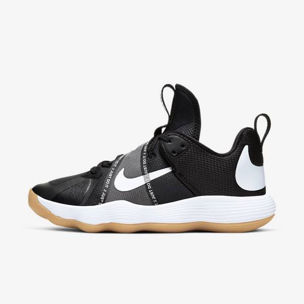 Nike React HyperSet Indoor Court Sportschuhe Herren Schwarz Hellbraun Weiß | NK906UOD