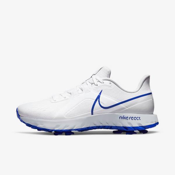 Nike React Infinity Pro Golfschuhe Herren Weiß Platin Blau | NK308NRH