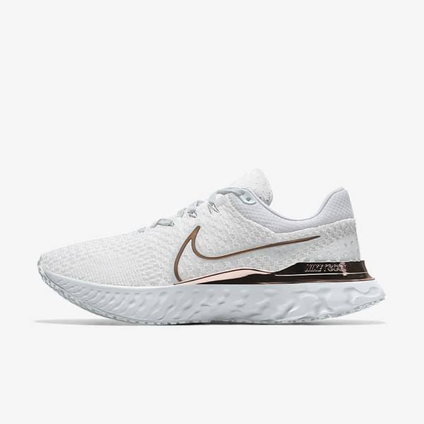 Nike React Infinity Run 3 By You Custom Straßen Laufschuhe Damen Weiß | NK085BAJ