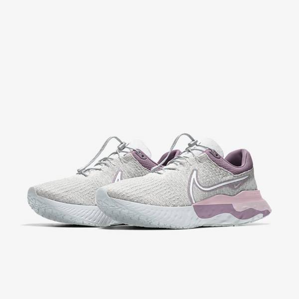 Nike React Infinity Run 3 By You Custom Straßen Laufschuhe Damen Grau Platin Grau | NK675RME