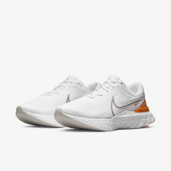 Nike React Infinity Run Flyknit 3 Straßen Laufschuhe Herren Weiß Grau | NK456OYD