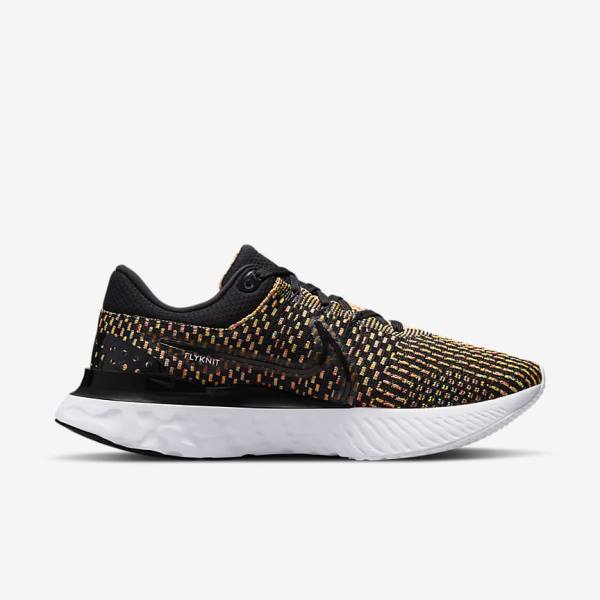 Nike React Infinity Run Flyknit 3 Straßen Laufschuhe Herren Schwarz Blau Rosa Weiß | NK652UPO