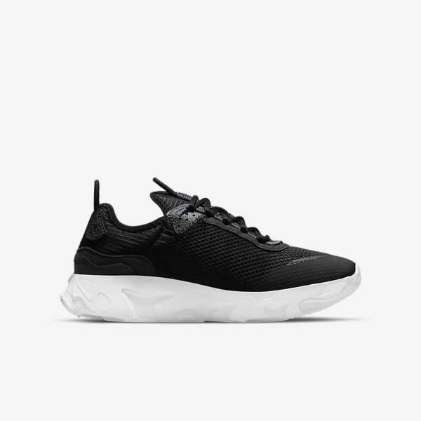 Nike React Live Older Sneakers Kinder Schwarz Dunkelgrau Weiß | NK718RZG