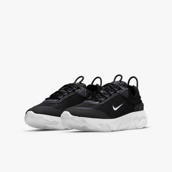 Nike React Live Older Sneakers Kinder Schwarz Dunkelgrau Weiß | NK718RZG