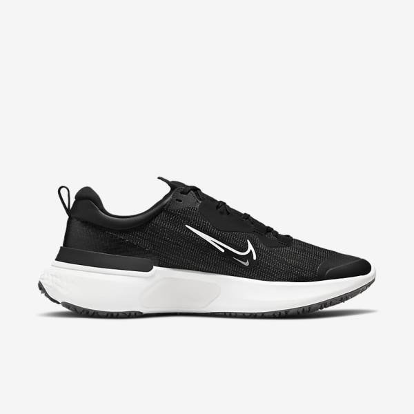 Nike React Miler 2 Shield Weatherised Straßen Laufschuhe Herren Schwarz Hellgrau Platin | NK842ILU