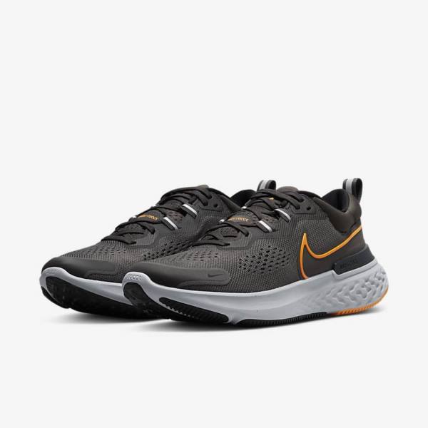 Nike React Miler 2 Straßen Laufschuhe Herren Grau Schwarz Grau | NK791BQU