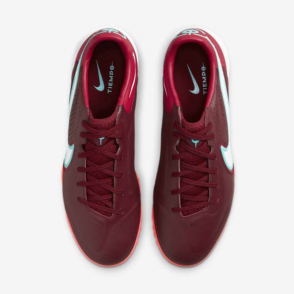 Nike React Tiempo Legend 9 Pro TF Turf Fußballschuhe Herren Rot Hellrot Weiß | NK678JYH