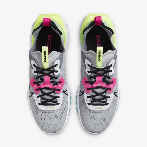 Nike React Vision Sneakers Damen Grau Rosa Schwarz | NK634YZN