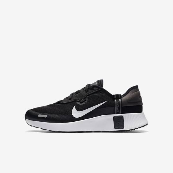 Nike Reposto Older Sneakers Kinder Schwarz Dunkelgrau Weiß | NK548XQG