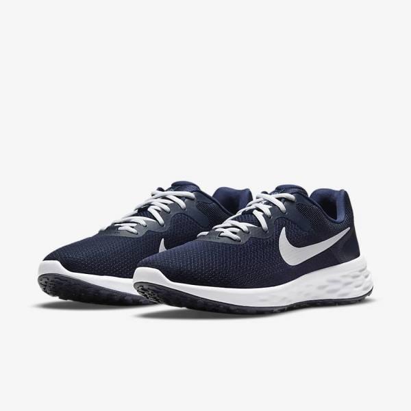 Nike Revolution 6 Next Nature Straßen Laufschuhe Herren Navy | NK261RCZ