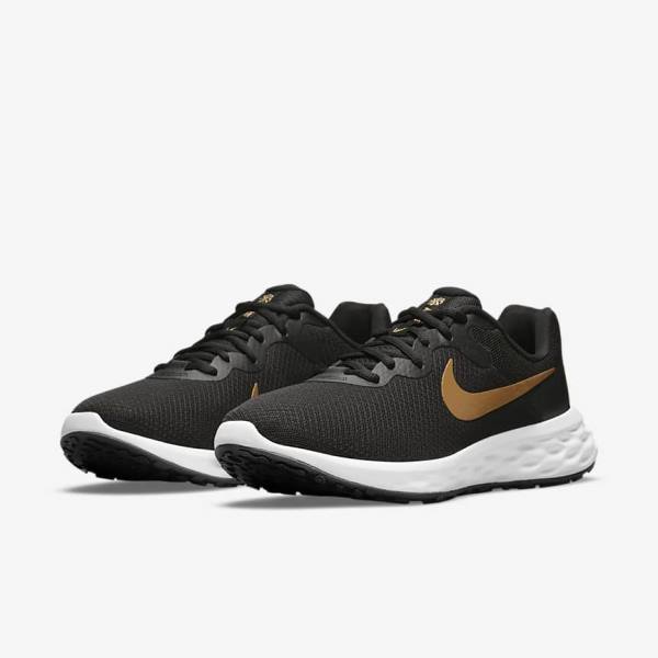 Nike Revolution 6 Next Nature Straßen Laufschuhe Herren Metal Gold | NK421NFH