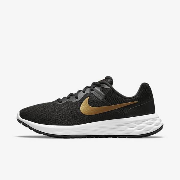 Nike Revolution 6 Next Nature Straßen Laufschuhe Herren Metal Gold | NK421NFH