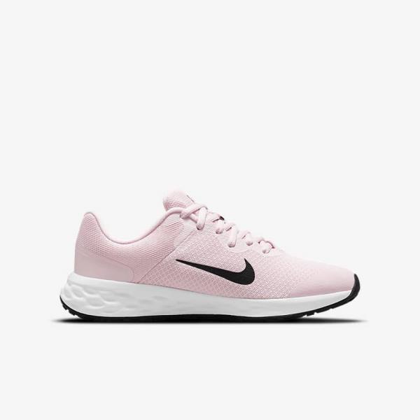 Nike Revolution 6 Older Straßen Laufschuhe Kinder Rosa Schwarz | NK027CBF