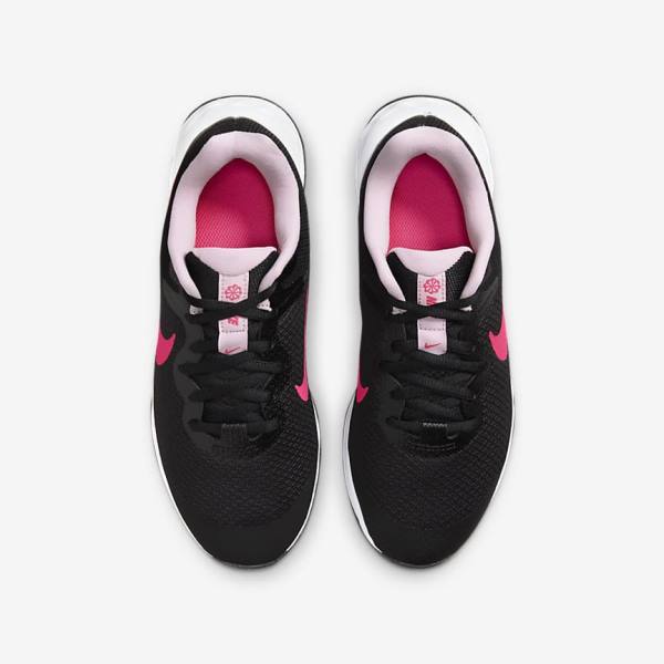 Nike Revolution 6 Older Straßen Laufschuhe Kinder Schwarz Rosa | NK402VPZ