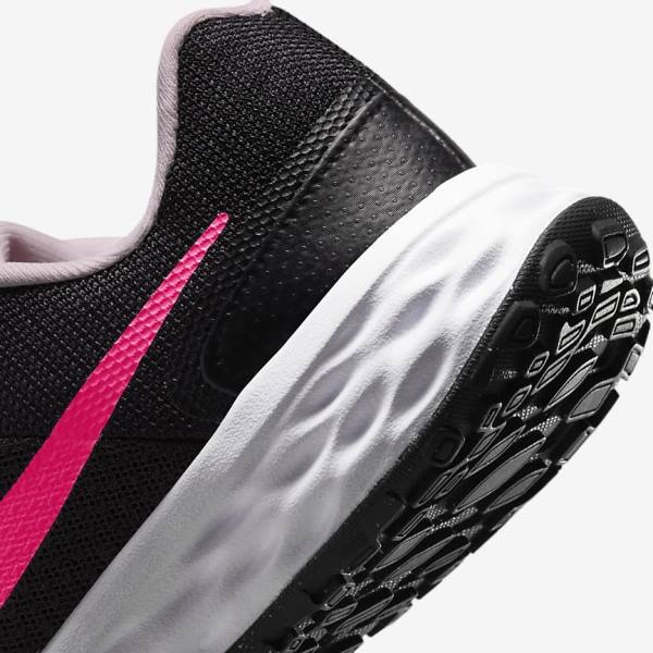 Nike Revolution 6 Older Straßen Laufschuhe Kinder Schwarz Rosa | NK402VPZ