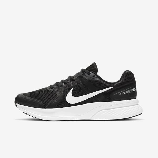 Nike Run Swift 2 Straßen Laufschuhe Herren Schwarz Dunkelgrau Weiß | NK315JNS