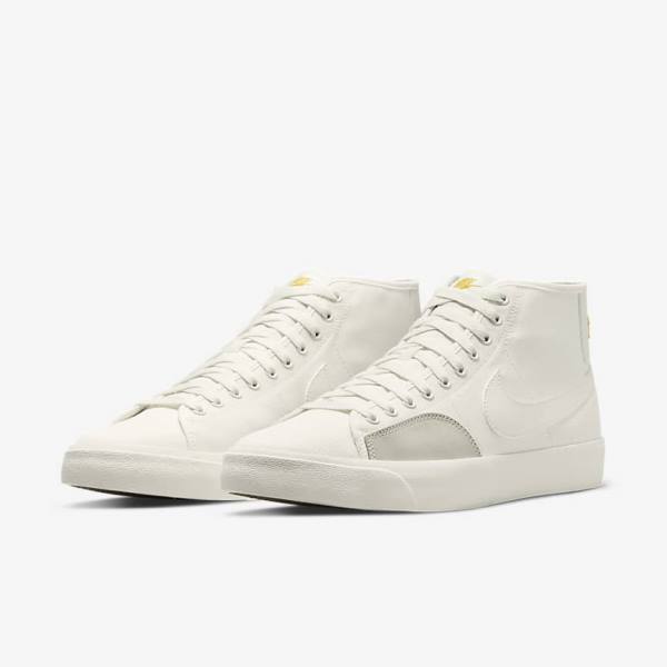 Nike SB BLZR Court Mid Premium Skate Shoes Herren Weiß | NK051CEB