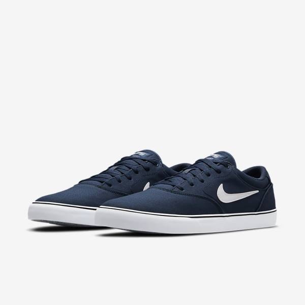 Nike SB Chron 2 Canvas Skate Shoes Damen Navy Navy | NK903QEC