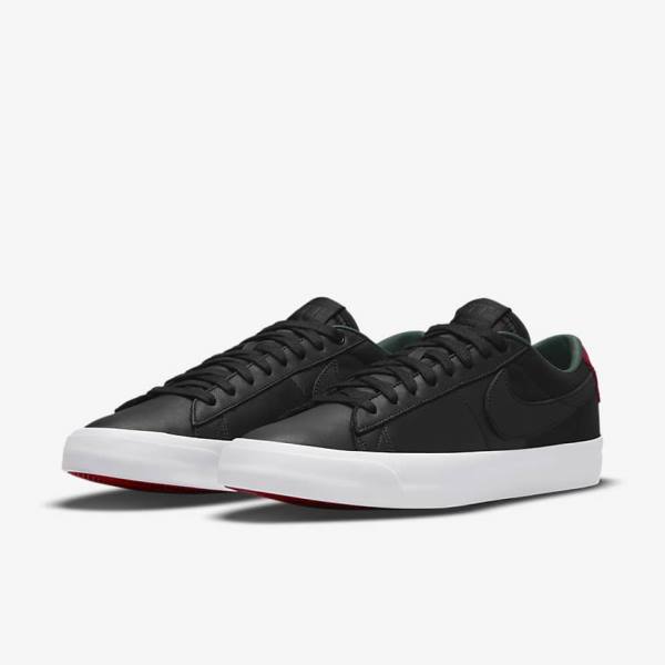 Nike SB Zoom Blazer Low Pro GT Premium Sneakers Herren Schwarz Rot Schwarz | NK043IZF