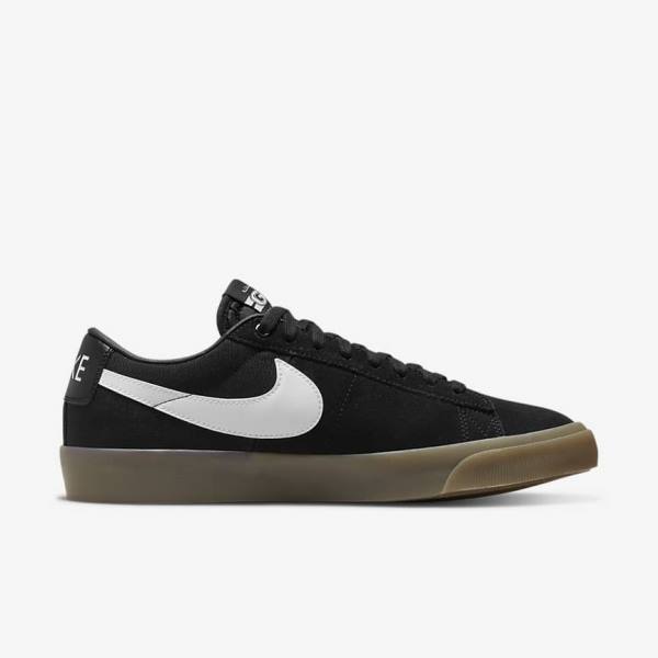 Nike SB Zoom Blazer Low Pro GT Skate Shoes Herren Schwarz Weiß | NK659SRG