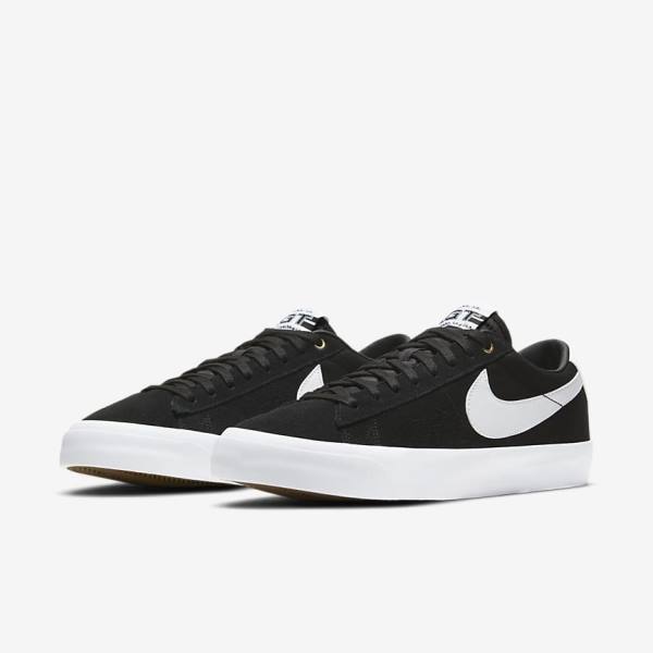 Nike SB Zoom Blazer Low Pro GT Sneakers Herren Schwarz Hellbraun Weiß | NK015ZQJ