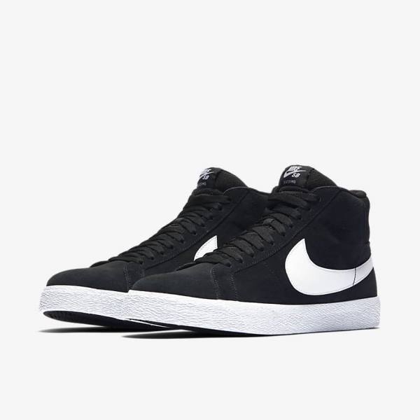 Nike SB Zoom Blazer Mid Skate Shoes Damen Schwarz Weiß | NK519NZX