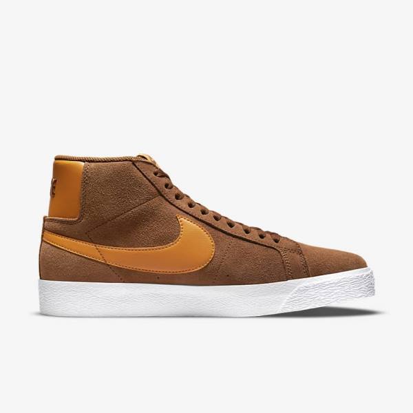 Nike SB Zoom Blazer Mid Skate Shoes Herren Weiß Gelb | NK531WNH