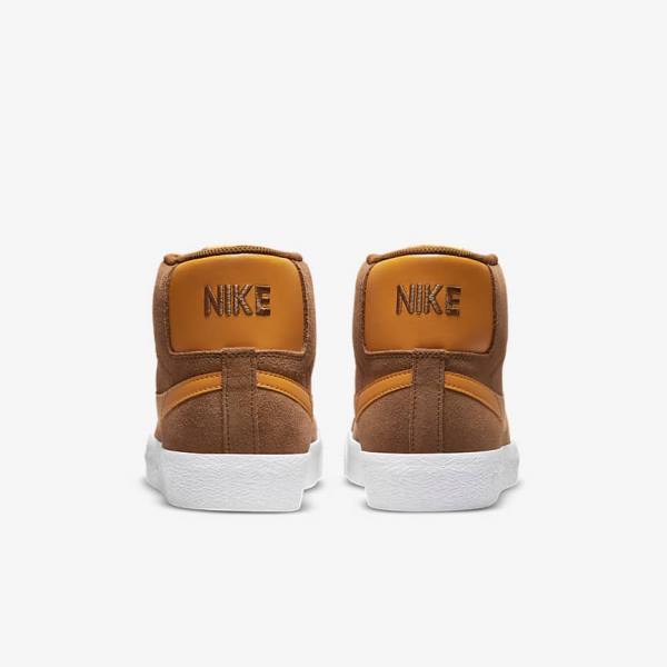 Nike SB Zoom Blazer Mid Skate Shoes Herren Weiß Gelb | NK531WNH