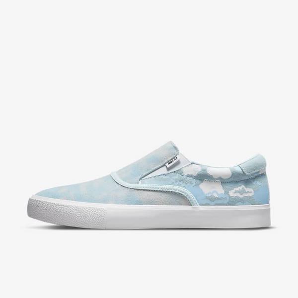 Nike SB Zoom Verona Slip x Rayssa Leal Skate Shoes Kinder Blau Weiß Blau | NK189NSV