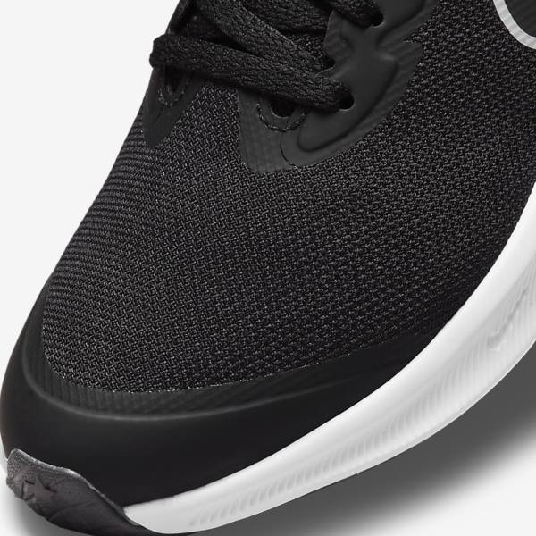 Nike Star Runner 3 Older Straßen Laufschuhe Kinder Schwarz Dunkelgrau | NK179LAW