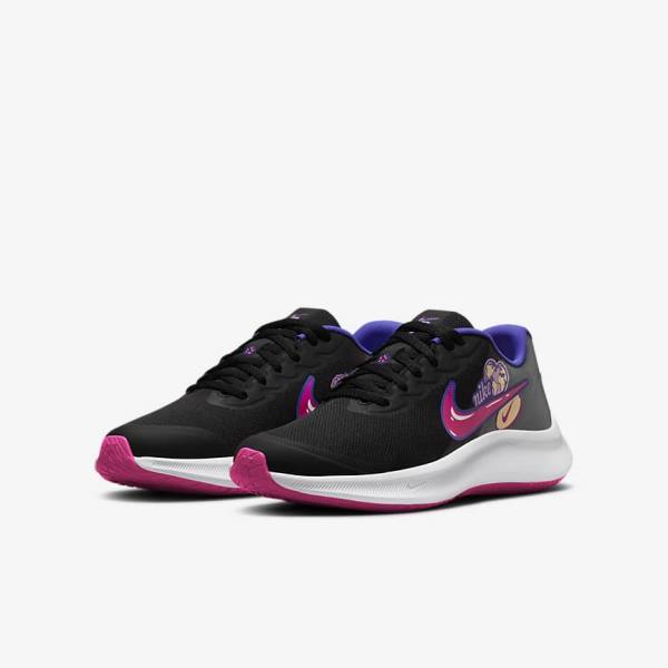 Nike Star Runner 3 SE Older Straßen Laufschuhe Kinder Schwarz Rosa | NK176FUM