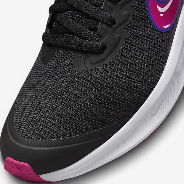 Nike Star Runner 3 SE Older Straßen Laufschuhe Kinder Schwarz Rosa | NK176FUM