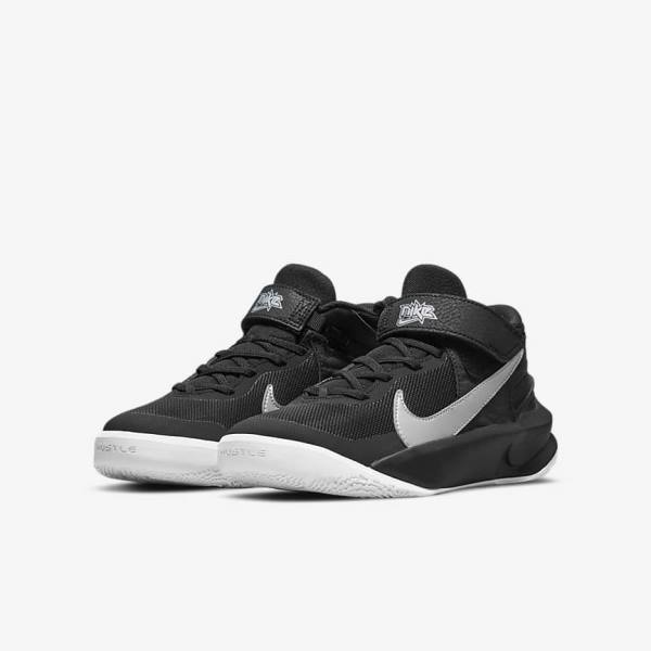 Nike Team Hustle D 10 FlyEase Older Basketballschuhe Kinder Metal | NK791OKB