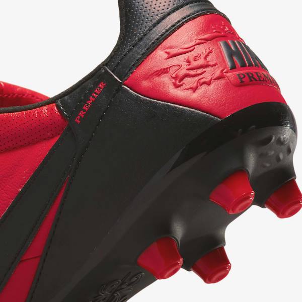 Nike The Premier 3 FG Firm-Grounds Fußballschuhe Herren Rot Schwarz | NK783RWI