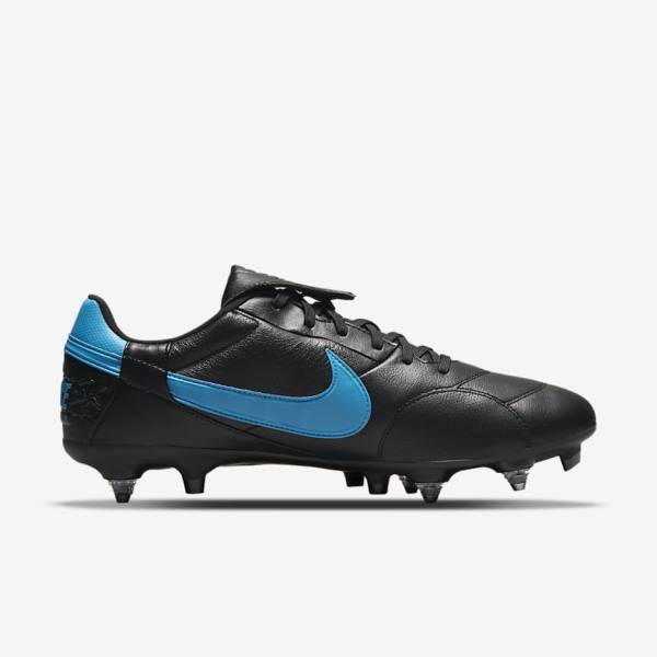 Nike The Premier 3 SG-PRO Anti-Clog Traction Soft-Ground Fußballschuhe Herren Schwarz Blau | NK485DQA