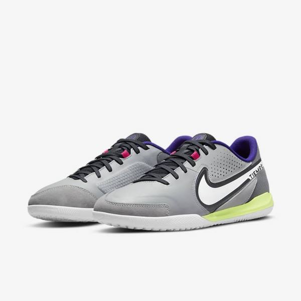 Nike Tiempo Legend 9 Academy IC Indoor-Court Fußballschuhe Damen Hellgrau Weiß | NK215BJR