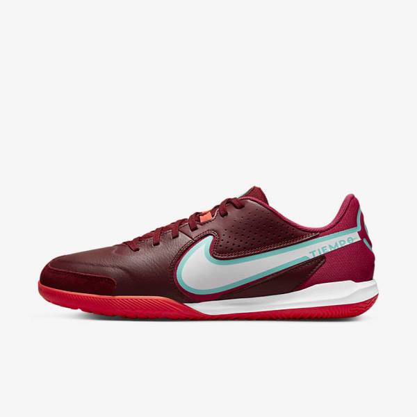 Nike Tiempo Legend 9 Academy IC Indoor-Court Fußballschuhe Herren Rot Hellrot Weiß | NK456OMJ