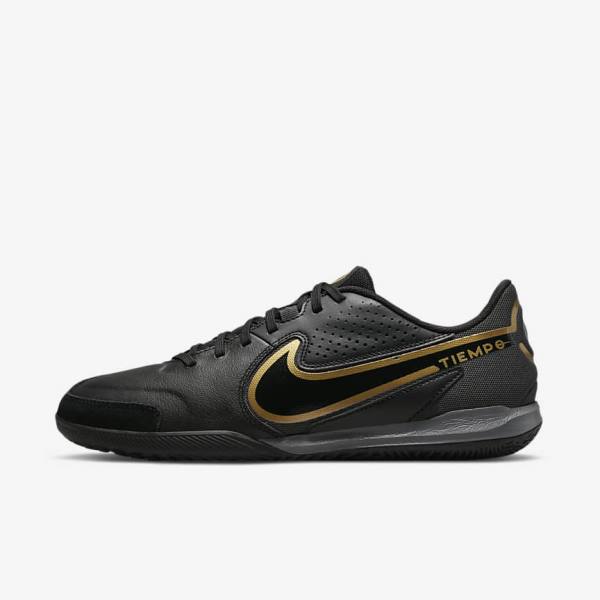 Nike Tiempo Legend 9 Academy IC Indoor-Court Fußballschuhe Herren Metal Gold | NK710OAT