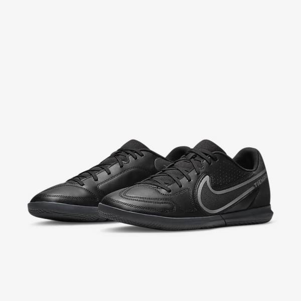 Nike Tiempo Legend 9 Club IC Indoor-Court Fußballschuhe Damen Schwarz Dunkelgrau | NK401IXQ