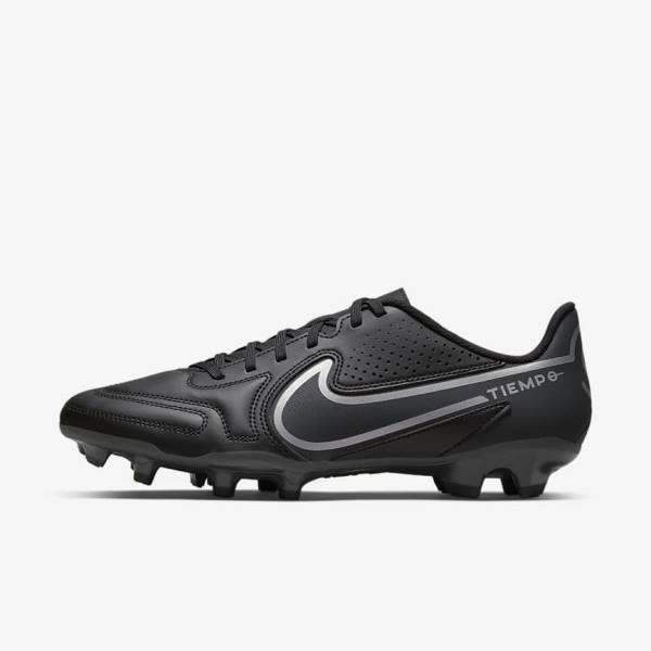 Nike Tiempo Legend 9 Club MG Multi-Ground Fußballschuhe Herren Schwarz Dunkelgrau | NK324EFV