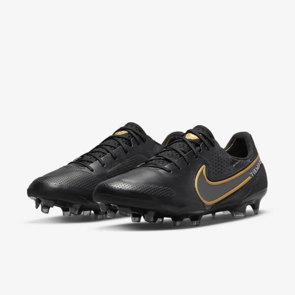 Nike Tiempo Legend 9 Elite FG Firm-Ground Fußballschuhe Damen Metal Gold Metal | NK015JOT