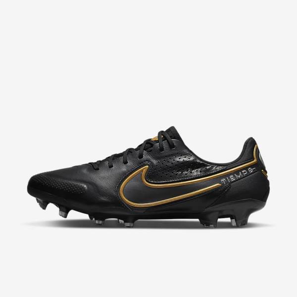 Nike Tiempo Legend 9 Elite FG Firm-Ground Fußballschuhe Damen Metal Gold Metal | NK015JOT