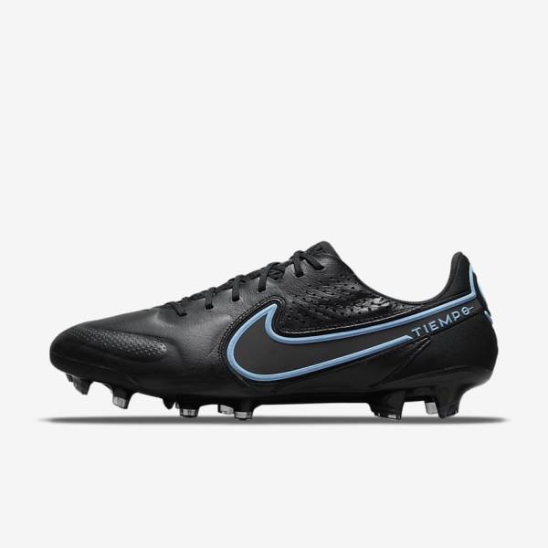 Nike Tiempo Legend 9 Elite FG Firm-Ground Fußballschuhe Damen Schwarz Grau | NK586KXO