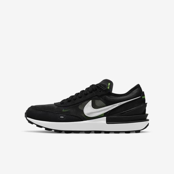 Nike Waffle One Older Sneakers Kinder Dunkelgrau Schwarz Grün | NK036TVB