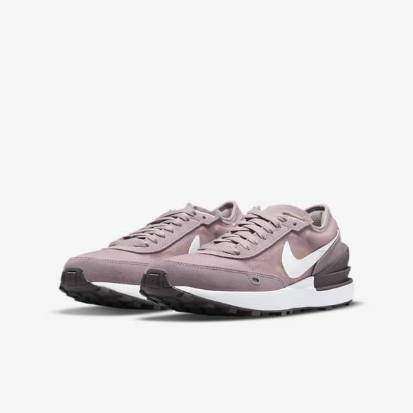 Nike Waffle One Older Sneakers Kinder Rosa Helllila Weiß | NK257DGF