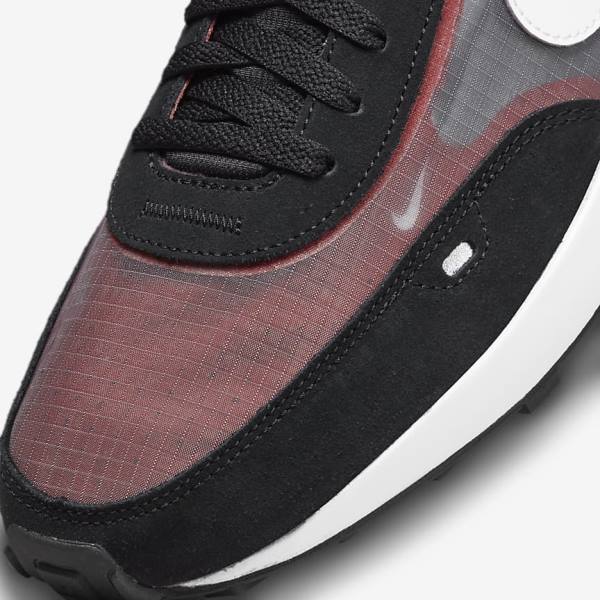 Nike Waffle One SE Sneakers Herren Schwarz Rot Weiß | NK086YHV