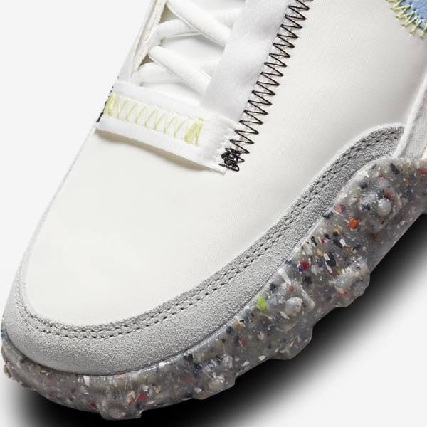 Nike Waffle Racer Crater Sneakers Damen Weiß Hellzitrone | NK420ASI