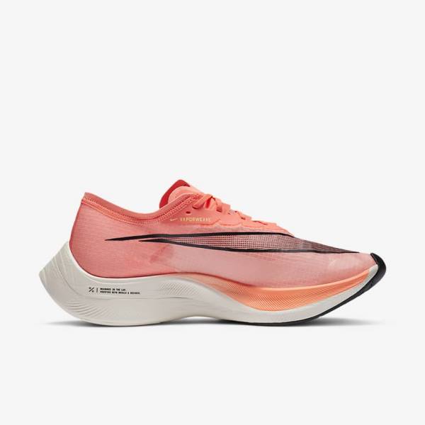 Nike ZoomX Vaporfly NEXT% Straßen Rennfahrer Laufschuhe Damen Hellmango Schwarz Blau | NK082MSR